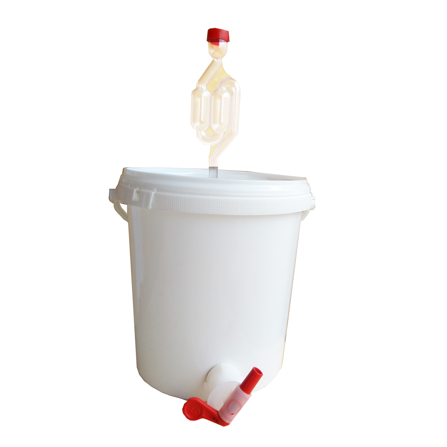U.S. Solid Fermenteur en plastique – Seau de fermentation de qualité  alimentaire avec robinet et sas sans BPA : : Maison